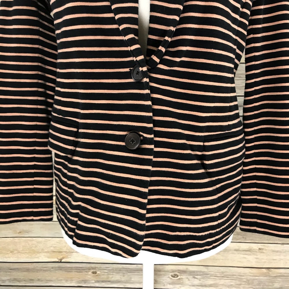 J. Crew Maritime Striped Casual Cotton Blazer - Picture 4 of 8